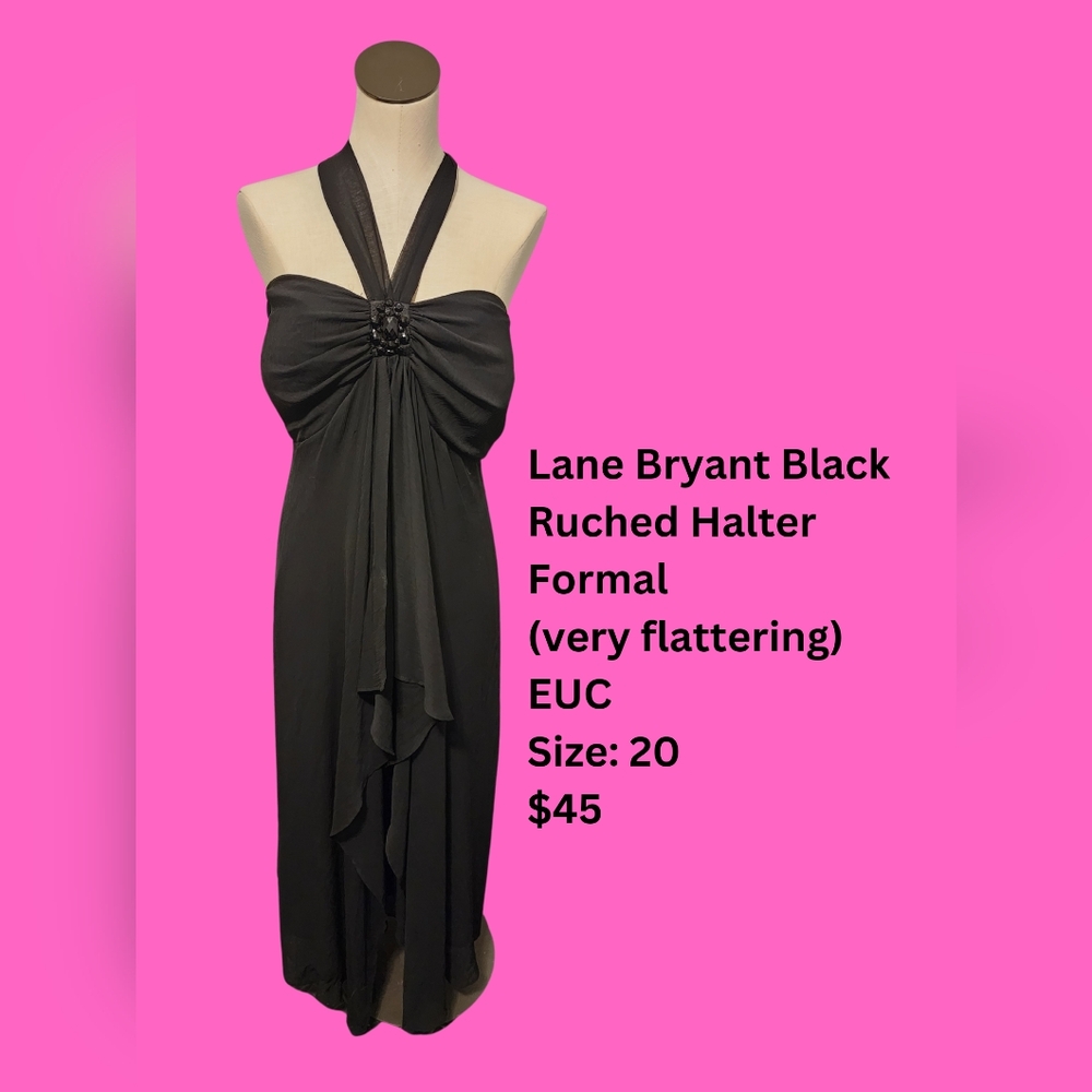 Flattering Black Halter Formal Gown
